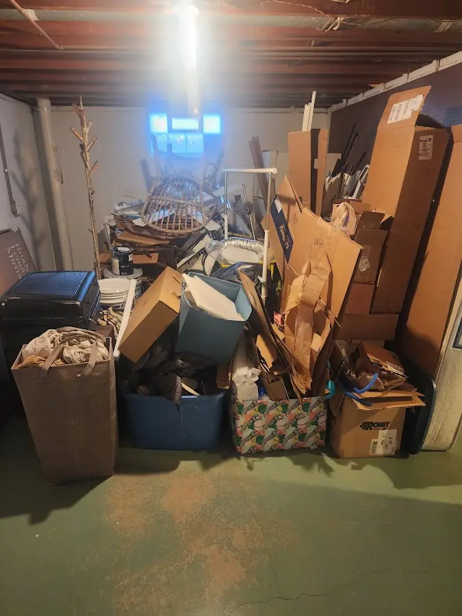 Roll-off dumpster container at job site for Yard Waste Dumpster Rental in Bethany